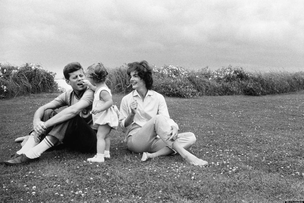 John F. Kennedy, Caroline Kennedy and Jacqueline Kennedy at Hyannis by Mark Shaw